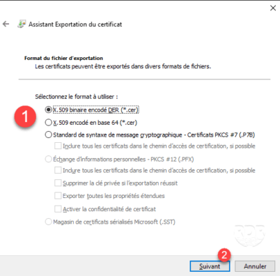 Format d'export