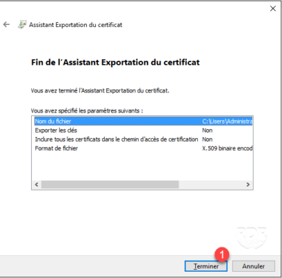 Lancer l'export