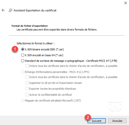 Format à l'export