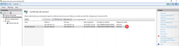 Certificat genere