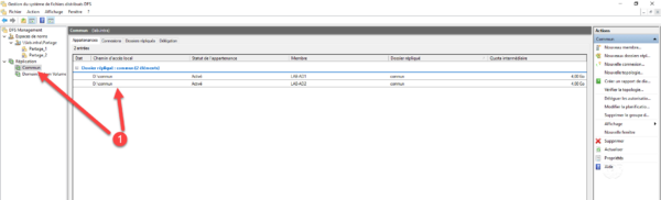 DFS-R - Groupe disponible dans la console