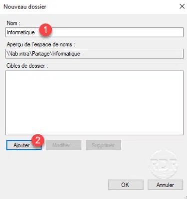 Nom du namespace