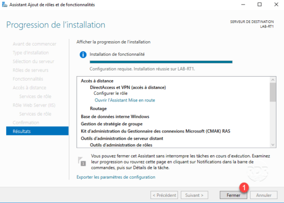 Fermer l"assistant