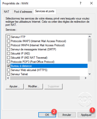 Appliquer la configuration