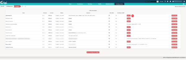 Activer les plugins