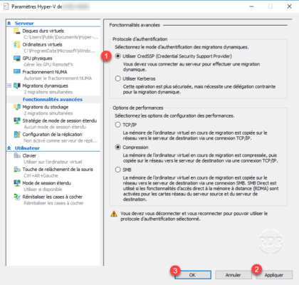 Hyper-V Migration dynamique