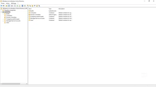 Utilisateurs et ordinateurs Active Directory