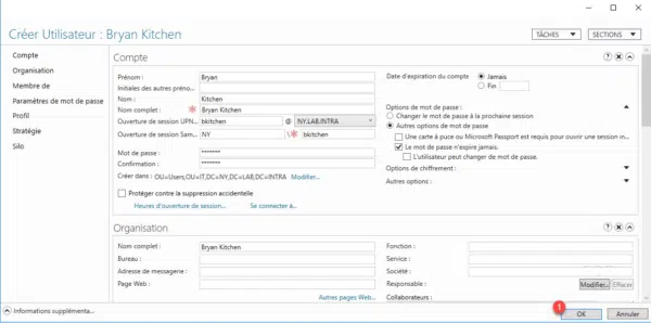 Configuration du compte