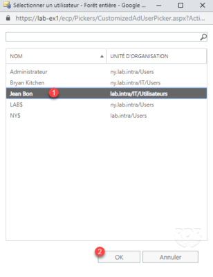 Select user