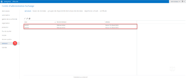 Exchange 2019 DAG - server list