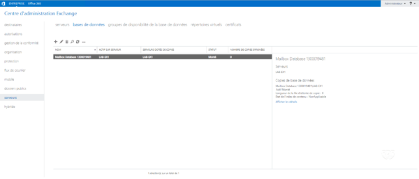 Databases for mailbox