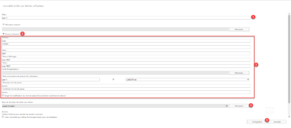 Add user and mailbox
