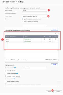 Configure share