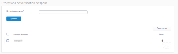 Spam verification exceptions
