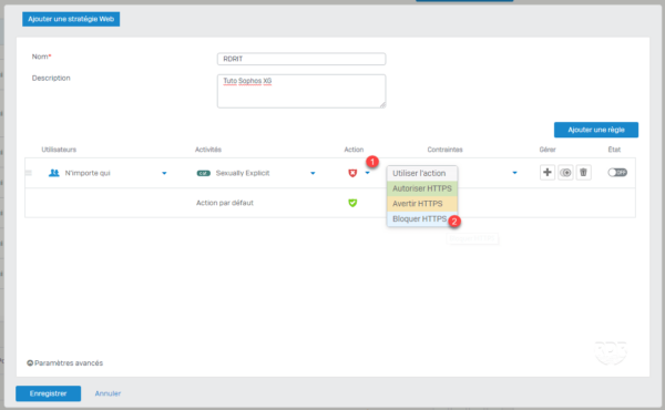 Rule action for http and https