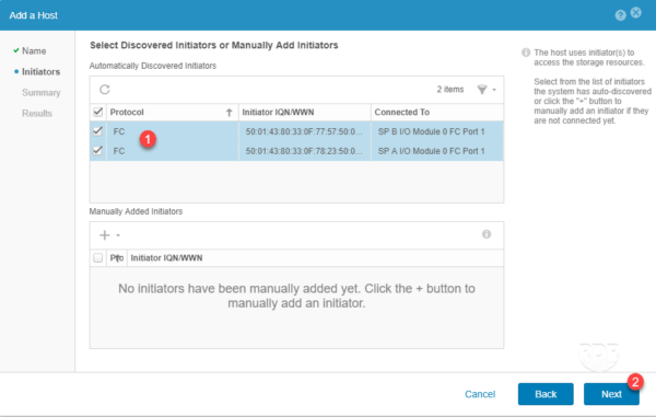 Select initiator