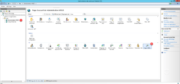 Console IIS on WSUS