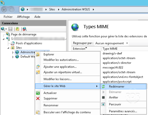 Restart site