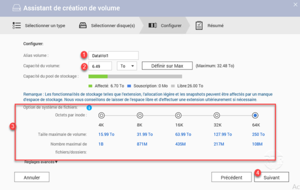 Configure volume