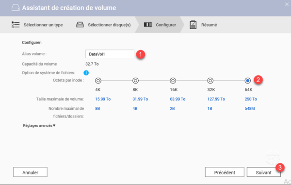 Configure volume