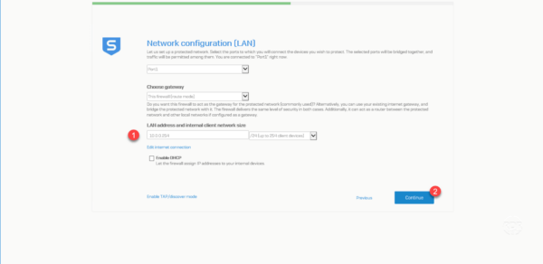 Lan configuration (port1)