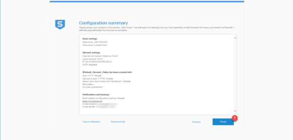 Configuration summary