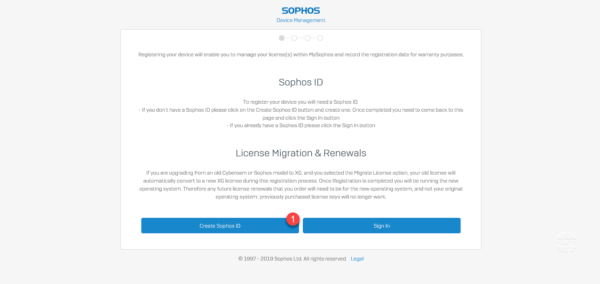 Create sophos id