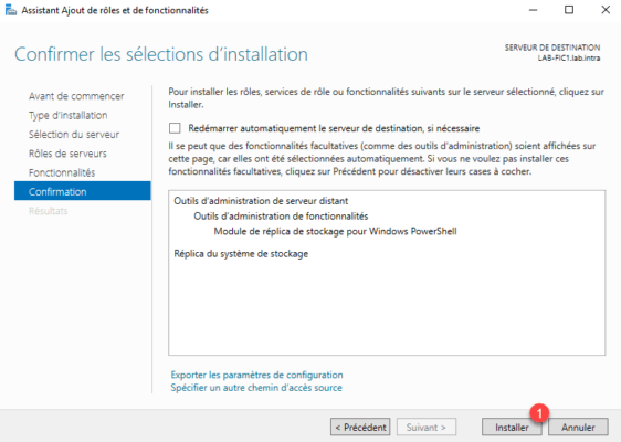 start the installation