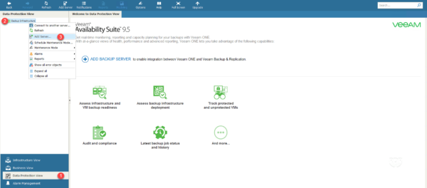 Add server veeam b&r