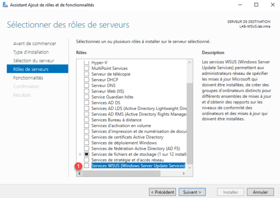 Select WSUS