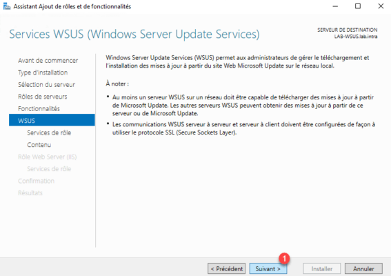 Resume WSUS