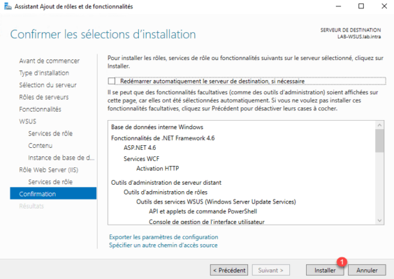 Start install
