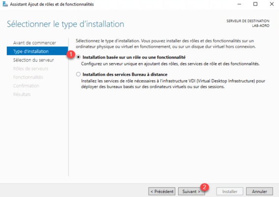 RODC - installation type
