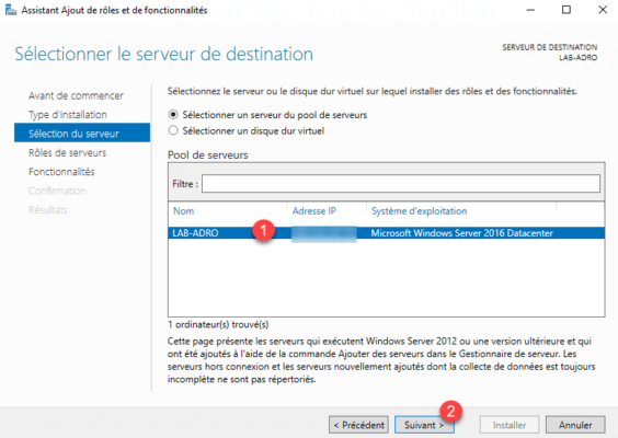 RODC - select server