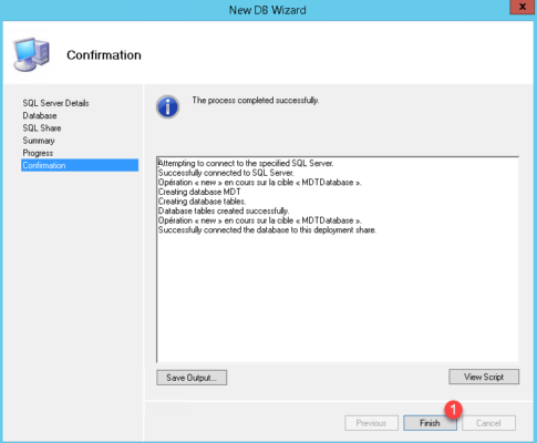Database created