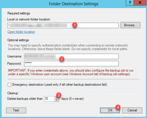 Folder settings