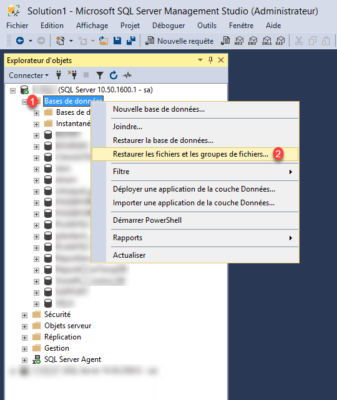 Restore options