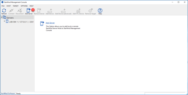 Starwind add server