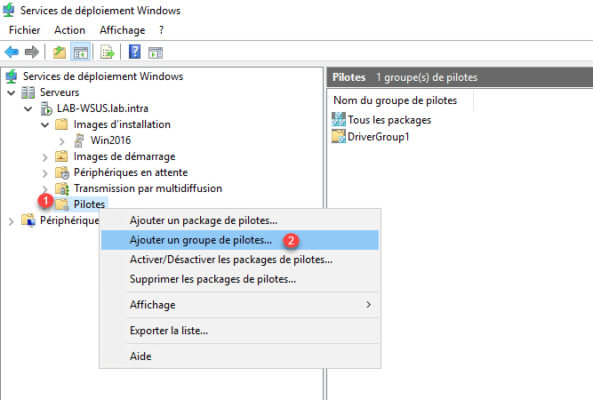 Add groupe