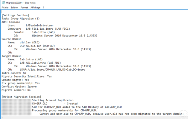 ADMT log