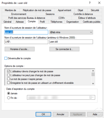 Change password active