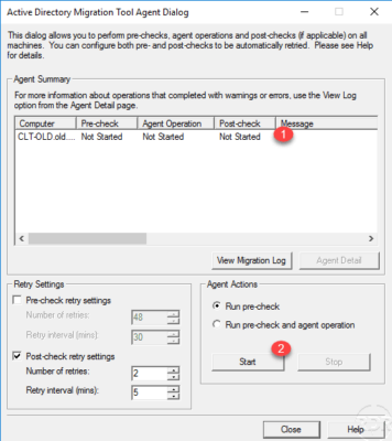 ADMT - agent control