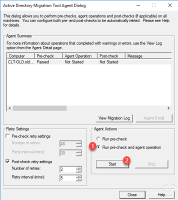 Start migration