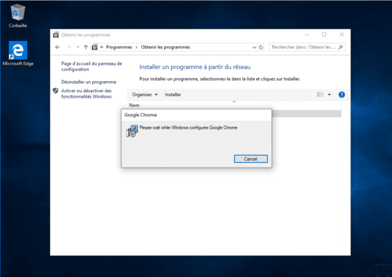 wait during installation