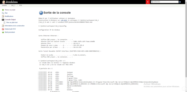 Output console