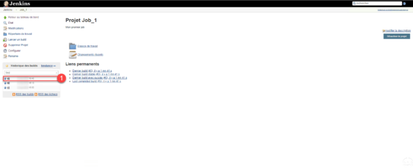 executed build - Jenkins