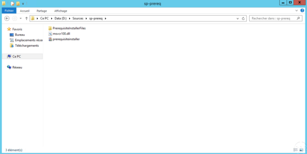 Folder prerequisite