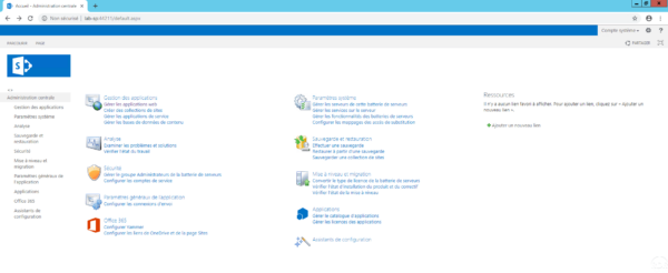 Sharepoint 2013 - Admin Center