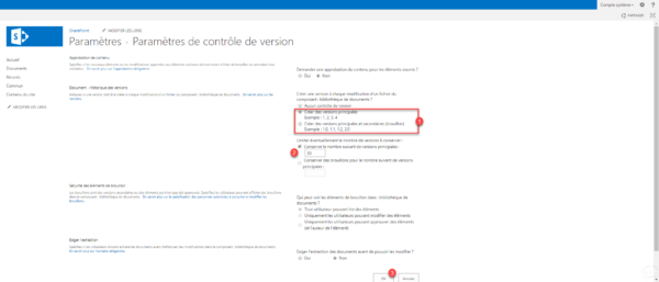 Configure versions