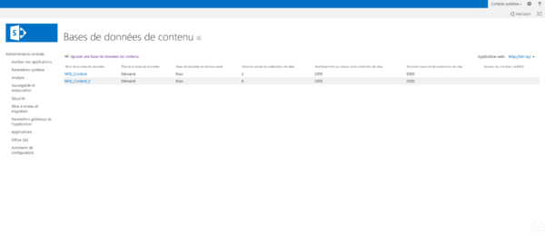 Database created